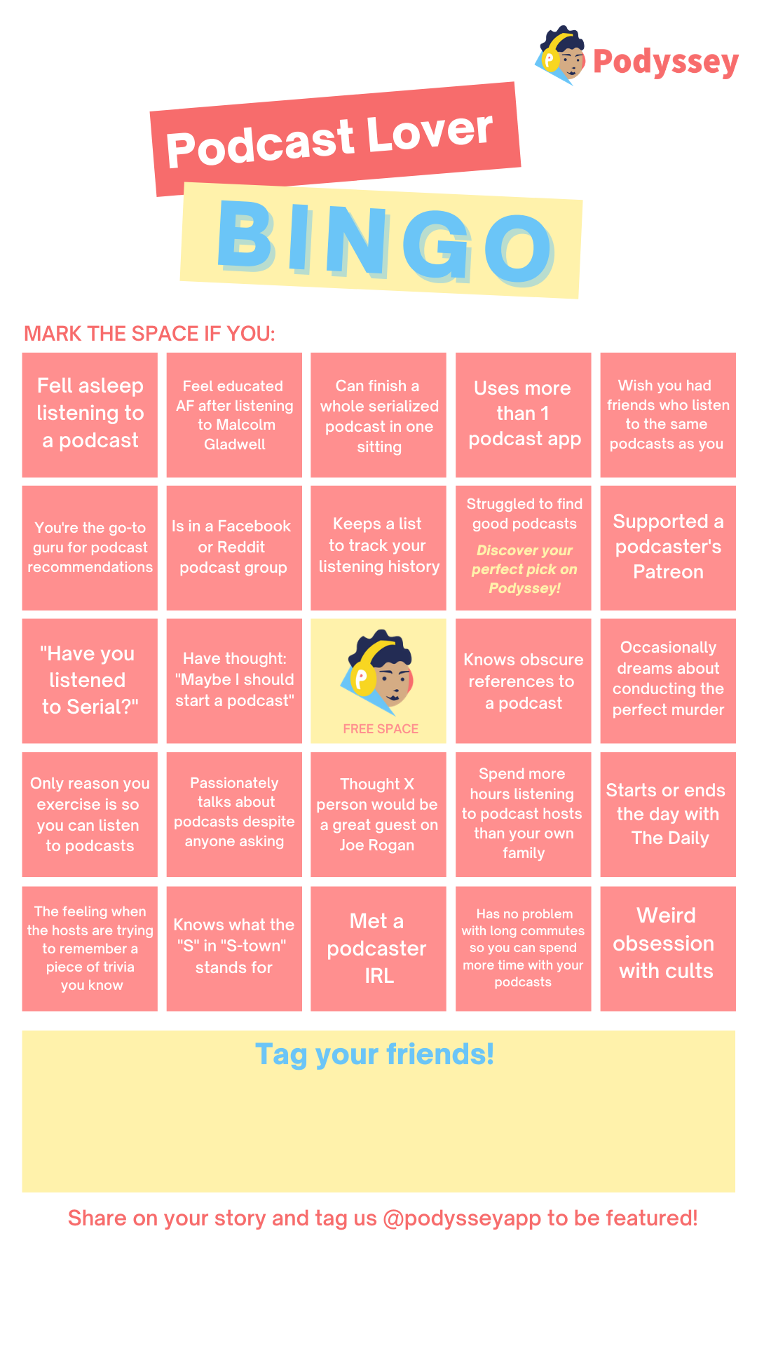 Podcast Bingo Instagram Stories Card